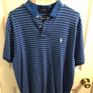 Blue and White Striped Polo Ralph Lauren Polo